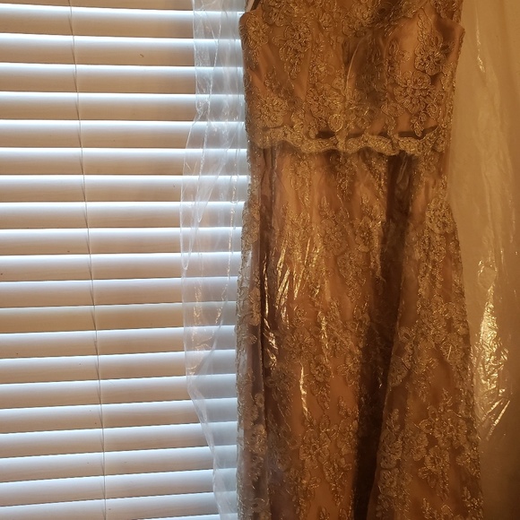 Gold two piece prom dress - Picture 1 of 1